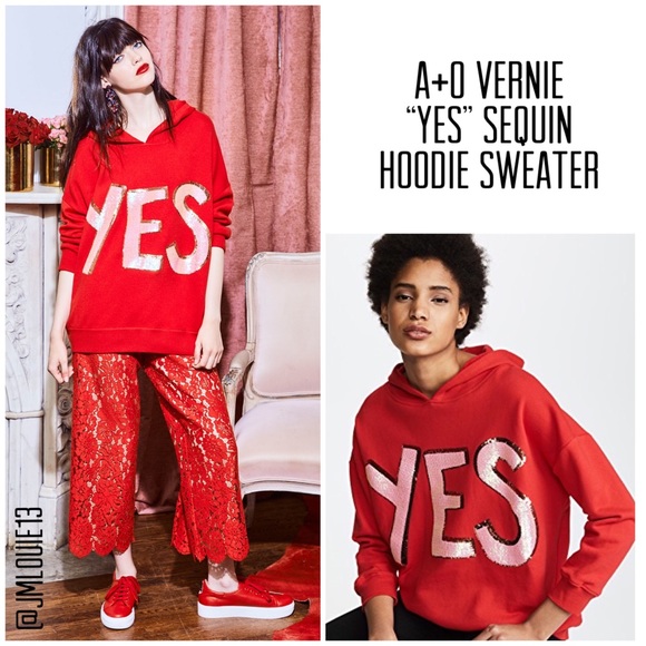 Alice Olivia Vernie Yes Sequin Pullover 
